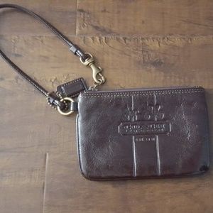 Brown Coach Wristlet, perfect cond.